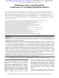 Cover page: Pleiotropic and sex-specific genetic architecture of circulating metabolic markers