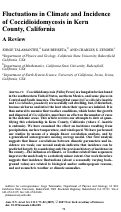 Cover page: Fluctuations in Climate and Incidence of Coccidioidomycosis in Kern County, California: A Review