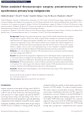 Cover page: Video-assisted thoracoscopic surgery: pneumonectomy for synchronous primary lung malignancies