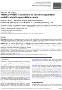 Cover page: TIMSCONVERT: a workflow to convert trapped ion mobility data to open data formats.