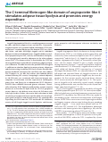 Cover page: The C-terminal fibrinogen-like domain of angiopoietin-like 4 stimulates adipose tissue lipolysis and promotes energy expenditure