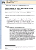 Cover page: Are nursing homes less likely to admit methicillin-resistant Staphylococcus aureus carriers?