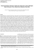 Cover page: Gastrointestinal Disease Outbreak Detection Using Multiple Data Streams from Electronic Medical Records