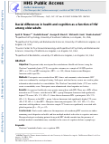 Cover page: Racial differences in health and cognition as a function of HIV among older adults