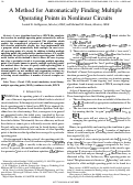 Cover page: A method for automatically finding multiple operating points in nonlinear circuits