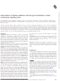 Cover page: Association of dietary patterns with the gut microbiota in older, community-dwelling men