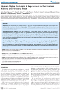 Cover page: Human Alpha Defensin 5 Expression in the Human Kidney and Urinary Tract