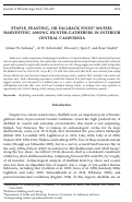 Cover page: Staple, Feasting, or Fallback Food? Mussel Harvesting among Hunter-Gatherers in Interior Central California