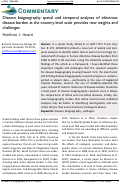 Cover page: Disease biogeography: spatial and temporal analyses of infectious disease burden at the country-level scale provides new insights and challenges