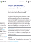 Cover page: Geometric control of myosin II orientation during axis elongation