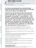 Cover page: Prior histories of posttraumatic stress disorder and major depression and their onset and course in the three months after a motor vehicle collision in the AURORA study.