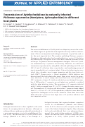 Cover page: Transmission of Xylella fastidiosa by naturally infected Philaenus spumarius (Hemiptera, Aphrophoridae) to different host plants