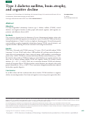 Cover page: Type 2 diabetes mellitus, brain atrophy, and cognitive decline.