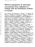 Cover page: Efficient propagation of systematic uncertainties from calibration to analysis with the SnowStorm method in IceCube