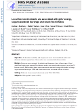 Cover page: Local food environments are associated with girls’ energy, sugar-sweetened beverage and snack-food intakes