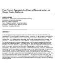 Cover page: Post-project appraisal of a channel reconstruction on Cuneo Creek, California