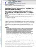 Cover page: Demographic and practice characteristics of pathologists who enjoy breast tissue interpretation