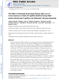 Cover page: The Effect of Traumatic Brain Injury History with Loss of Consciousness on Rate of Cognitive Decline Among Older Adults with Normal Cognition and Alzheimer’s Disease Dementia