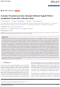 Cover page: Genetic Variation in the Atlantic Bobtail Squid-Vibrio Symbiosis From the Galician Rías.