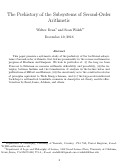 Cover page: THE PREHISTORY OF THE SUBSYSTEMS OF SECOND-ORDER ARITHMETIC