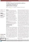 Cover page: Creating a prepared mental health workforce: comparative illustrations of implementation strategies.