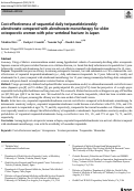 Cover page: Cost-effectiveness of sequential daily teriparatide/weekly alendronate compared with alendronate monotherapy for older osteoporotic women with prior vertebral fracture in Japan