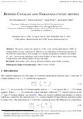 Cover page: Refined Catalan and Narayana cyclic sieving