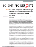 Cover page: Evidence for photo-induced charge separation between dye molecules adsorbed to aluminium oxide surfaces