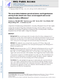 Cover page: The Association Between Perceived Stress and Hypertension Among Asian Americans: Does Social Support and Social Network Make a Difference?