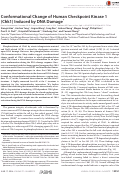 Cover page: Conformational Change of Human Checkpoint Kinase 1 (Chk1) Induced by DNA Damage.