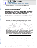 Cover page: Functional Differences between IgM and IgD Signaling in Chronic Lymphocytic Leukemia