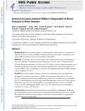 Cover page: Exercise increases arterial stiffness independent of blood pressure in older Veterans.