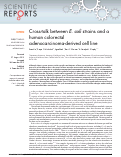 Cover page: Cross-talk between E. coli strains and a human colorectal adenocarcinoma-derived cell line.