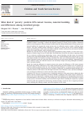 Cover page: What kind of “poverty” predicts CPS contact: Income, material hardship, and differences among racialized groups