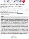 Cover page: A Case of Painful Visual Loss - Managing Orbital Compartment Syndrome in the Emergency Department