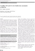 Cover page: Coupling GIS and LCA for biodiversity assessments of land use: Part 2: Impact assessment