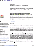 Cover page: Molecular evidence of widespread benzimidazole drug resistance in Ancylostoma caninum from domestic dogs throughout the USA and discovery of a novel β-tubulin benzimidazole resistance mutation