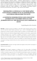 Cover page: Imigrações lusófonas e contribuições linguístico-afirmativas na jurisdição do leitorado brasileiro em Davis (<em>Lusophone immigrations and linguistic-affirmative contributions from the Brazilian lectureship to the jurisdiction of Davis</em>.)