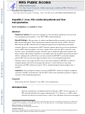 Cover page: Hepatitis C virus–HIV-coinfected patients and liver transplantation