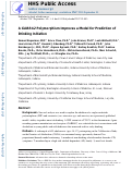 Cover page: A GABRA2 polymorphism improves a model for prediction of drinking initiation