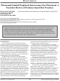 Cover page: Ultrasound-Guided Peripheral Intravenous Line Placement: A Narrative Review of Evidence-based Best Practices