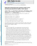 Cover page: Multivariate morphological brain signatures predict patients with chronic abdominal pain from healthy control subjects