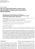 Cover page: Ways of coping and biomarkers of an increased atherothrombotic cardiovascular disease risk in elderly individuals.