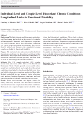 Cover page: Individual-Level and Couple-Level Discordant Chronic Conditions: Longitudinal Links to Functional Disability