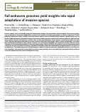 Cover page: Fall webworm genomes yield insights into rapid adaptation of invasive species