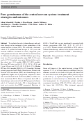 Cover page: Pure germinomas of the central nervous system: treatment strategies and outcomes