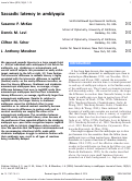 Cover page: Saccadic latency in amblyopia