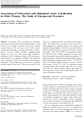 Cover page: Association of Osteocalcin and Abdominal Aortic Calcification in Older Women: The Study of Osteoporotic Fractures