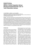 Cover page: Effects of cavity preparation using a nanosecond-pulsed Nd-YAG laser on tooth-restoration interface