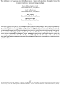 Cover page: The influence of agency and affordances on visual anticipation: Insights from the representational momentum paradigm